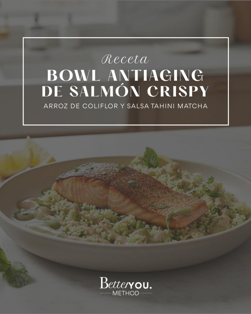 Bowl de salmón crispy antiaging saludable