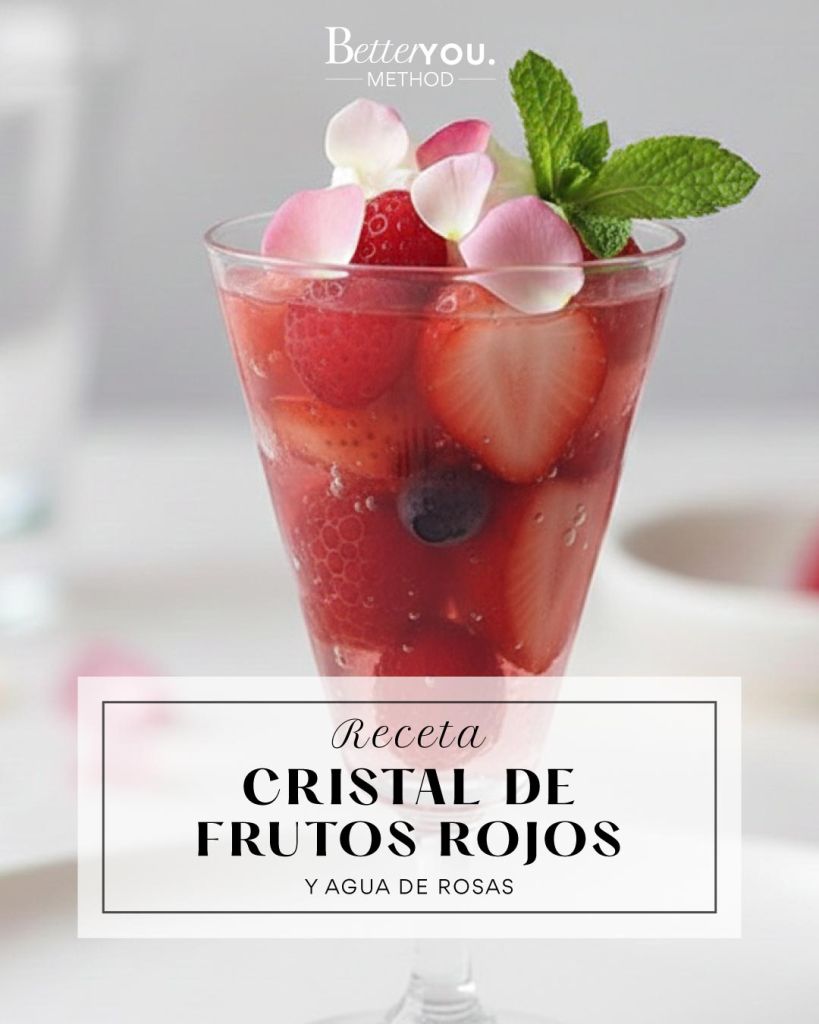 Cristal de frutos rojos refrescante saludable