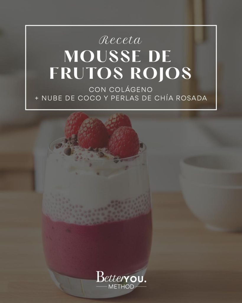 Mousse de frutos rojos con colágeno saludable