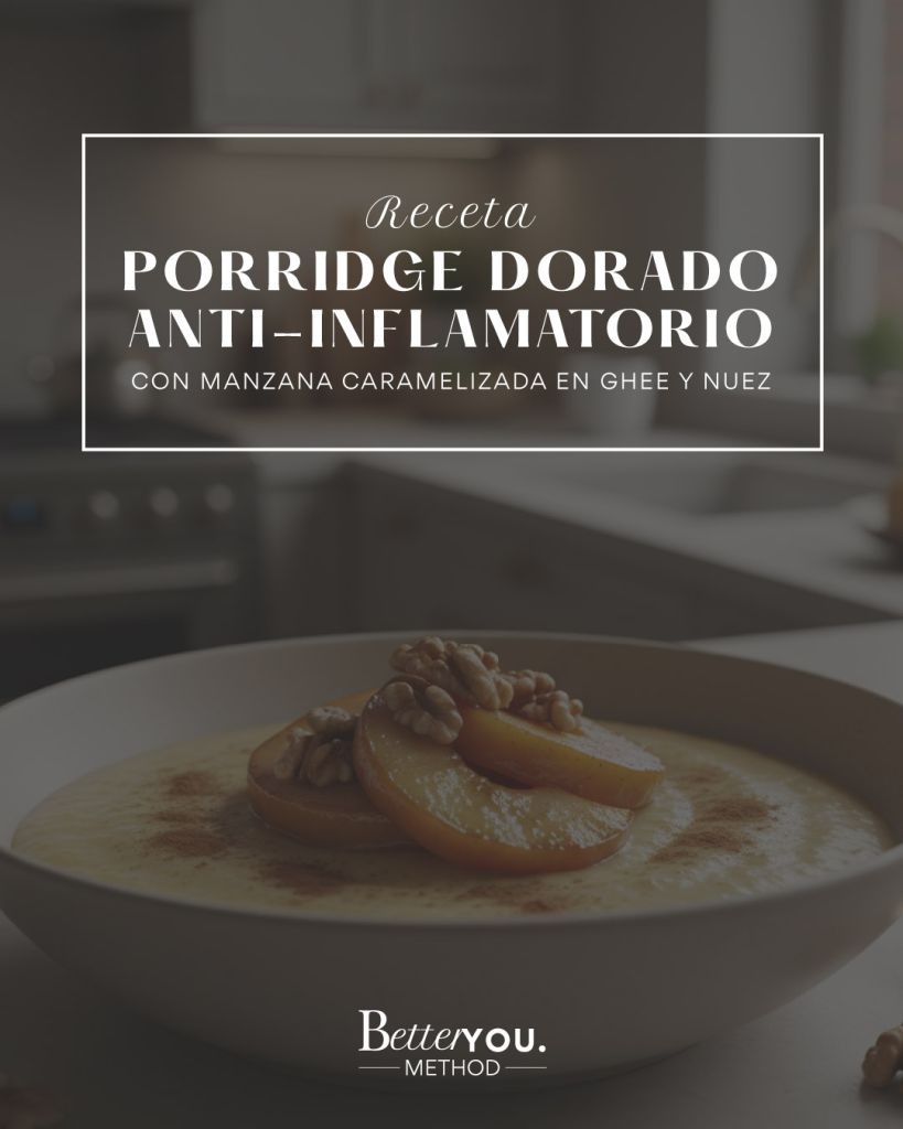 Porridge dorado antiinflamatorio saludable