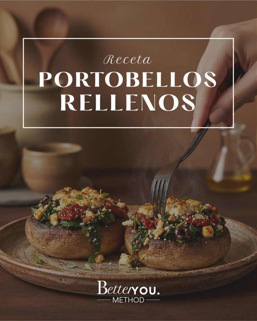 Portobellos rellenos saludables y nutritivos