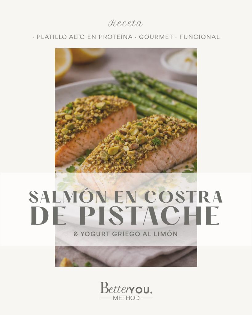 Salmón con costra de pistache saludable