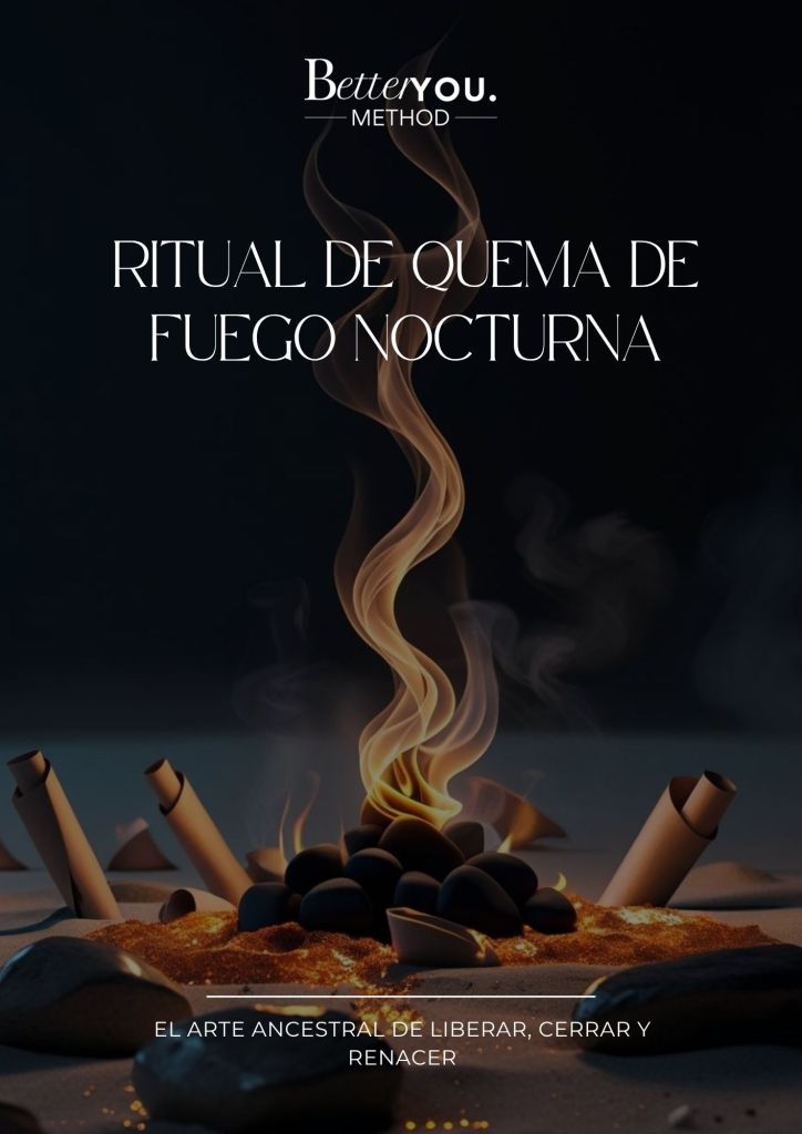 Fogata con humo en ritual de quema de fuego nocturna
