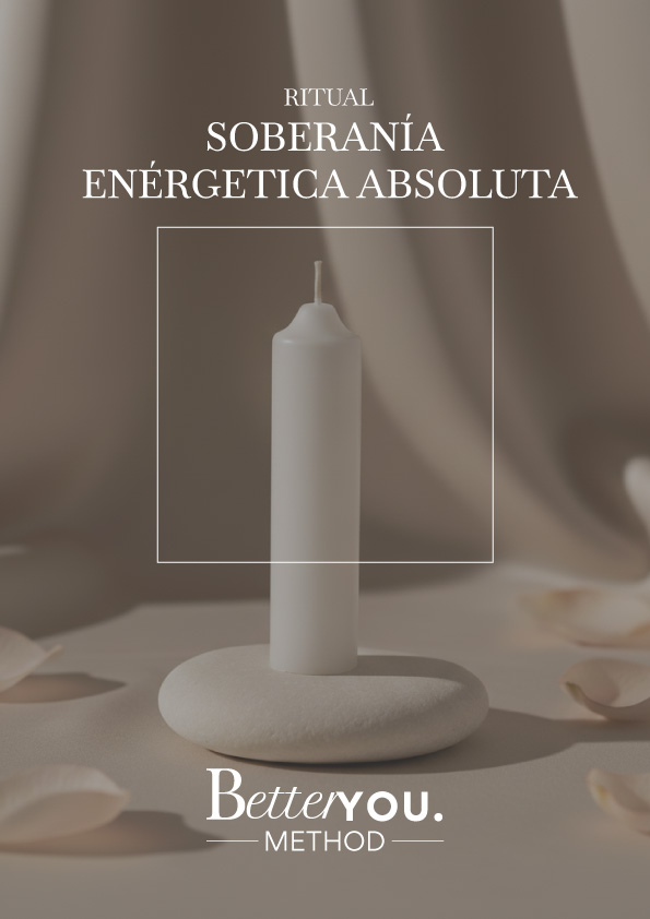Piedra con vela apagada sobre tela blanca en ritual de soberanía energética