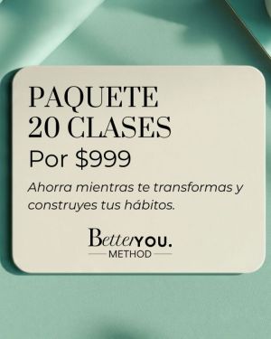 Paquete 20 clases Better You Method | Clases wellness online
