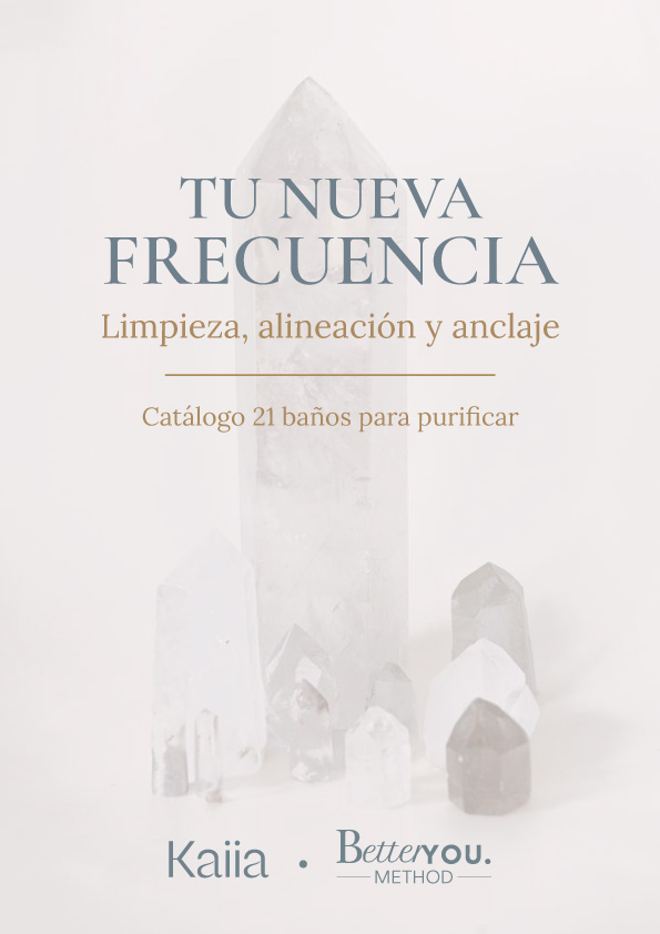 Portada del reto Tu Nueva Frecuencia con catálogo de 21 baños para purificar.